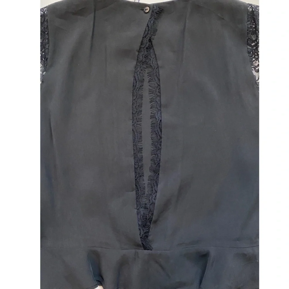 🚫SOLD🚫 ZARA XS Sleeveless Open Back Matte Black Top Shirt Blouse - Picture 4 of 6